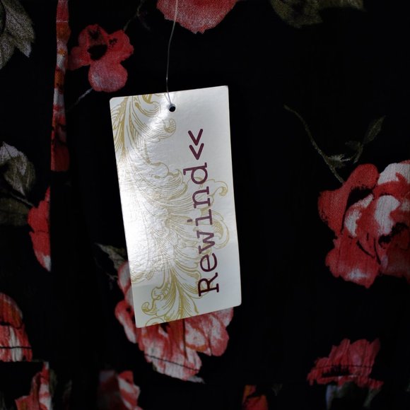 NWT Rewind black floral romper - Picture 3 of 8